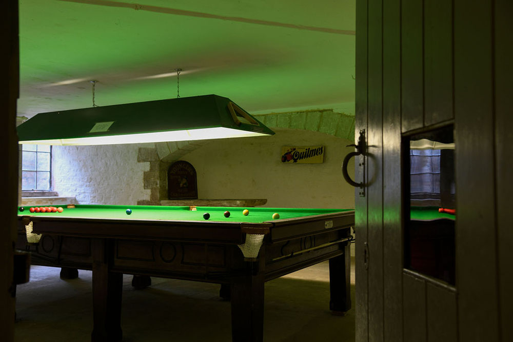 The pool table at Lorton House in Dorset, UK