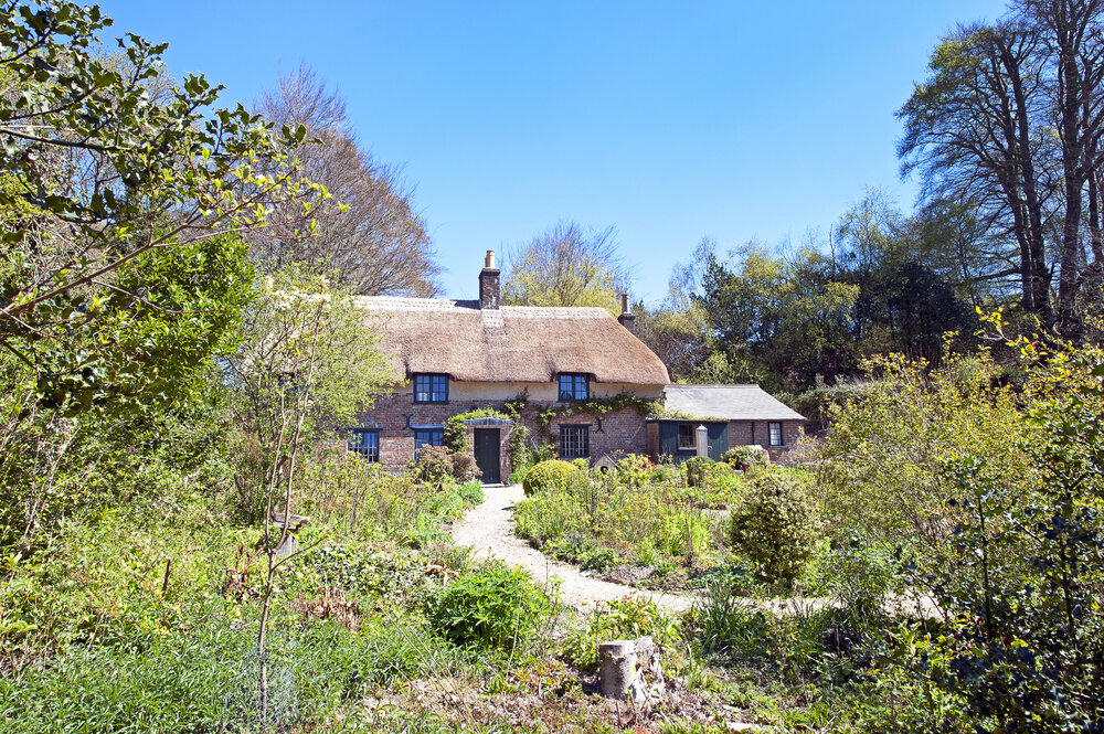 homas hardy's cottage and garden, English countryside architecture, Dorset, England