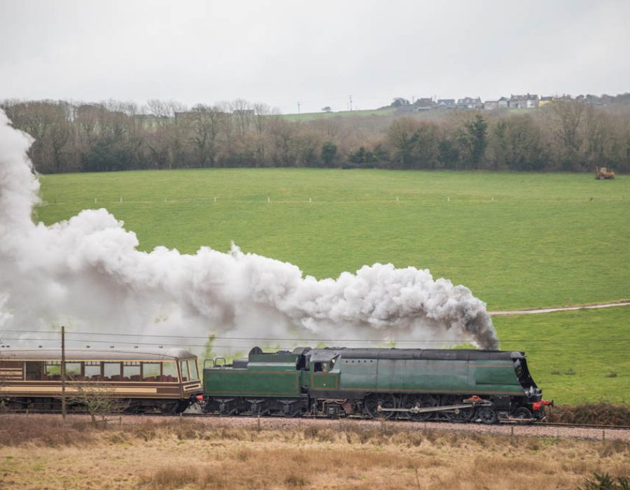 Steam train on the Swanage Railway